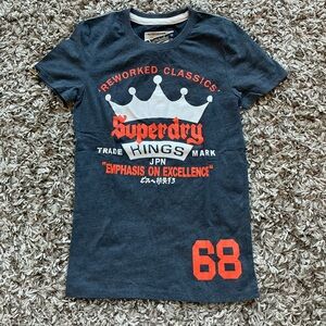 Superdry Short-Sleeve Tee with Orange & White Graphics